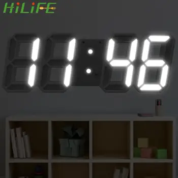 HILIFE, Skaitmeninių Laikrodžių Atidėti, Stalo Laikrodžiai LED Skaitmeninis Sieninis Laikrodis Žadintuvas Kabinti Žiūrėti Kalendorių Termometras Elektroninis Laikrodis