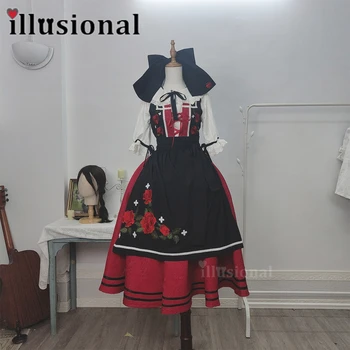 illusional Holo Prieskonių ir Vilkas Holo Cosplay Kostiumas Maid suknelė Anime Kostiumais, moterys