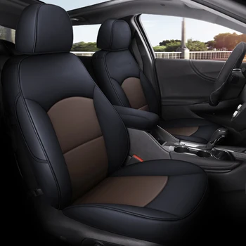 Individualizuotos Automobilių Sėdynių užvalkalai Už Chevrolet Malibu XL 2016 -2021 PU Odos Auto Apsauga, vidaus Apdailos Pagalvėlė Juoda/Kava