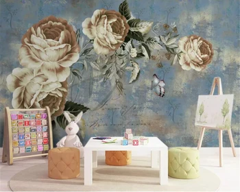 Individualizuotos fono paveikslėlį Aukštos klasės mados tapetai klasikinis Abstrakčiai aliejaus tapybai gėlių fone de papel parede 3d tapetai