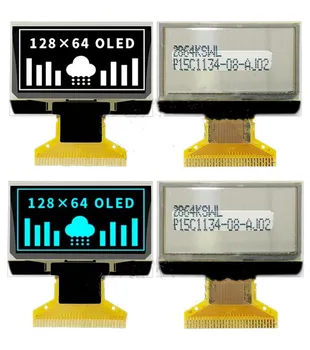 IPS 1.3 colių 30PIN Mėlynas/Baltas OLED Displėjaus Ekrano SSD1306 Ratai IC Parallel/SPI/I2C Sąsaja 128*64