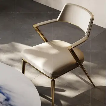 Italijos Minimalistinio Stiliaus Valgomojo Kėdės, Modernaus Minimalistinio Kėdė Nerūdijančio Plieno Šviesos Prabanga Arbatos Kėdės Home Arbatos Stalo Kėdė