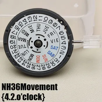 Japonijos originalus NH36 automatinis judėjimo 4.2 val. Karūna anglų datą savaitę judėjimo žiūrėti aukštos mechaninė tikslumas