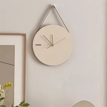 Japonų stiliaus Medinis Sieninis Laikrodis Minimalistinio Medienos Silent Išjungti Laikrodžiai Lova Kvarco Žiūrėti Baldai Kabantys Papuošalai Foto Prop