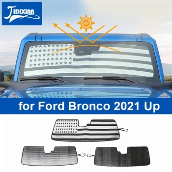 JIDIXIAN Automobilio Priekinis Stiklas skėtį nuo saulės Padengti UV Apsauga, Saulės Skydelis, skirtas Ford Bronco 2021 2022 2023 Iki Automobilio Interjero Priedai