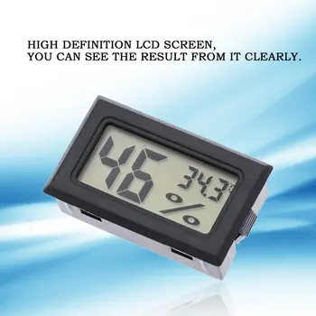 Karšto Mini LCD Skaitmeninis Termometras su Drėgmėmačiu (Embedded Temperatūros Testeris Belaidžio Elektroninės Patalpų Temperatūros Drėgmės Matuoklis
