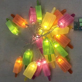 Karšto Pardavimo Ledų String Žibintai INS Popsicles String Žibintai Asmenybės LED Modeliavimas Šviesos Dekoratyvinis Apšvietimas Kalėdų Šviesos