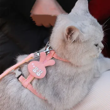 Kačių Antkaklis Panaudoti Pavadėlio Reguliuojamas Nailono Pet Traukos Cat Kitten Apynasrio Antkaklis Katėms Harnesss Produktų Triušis Pet Diržas Diržas