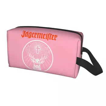 Kelionės Jagermeister Logotipą, Tualetinių Reikmenų Krepšys Nešiojamų Makiažas Kosmetikos Organizatorius Moterų Grožio Saugojimo Dopp Rinkinys Atveju