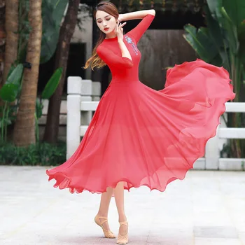 Klasikinio Šokio Spektaklis Suknelė Moteriška Pasakų Balta/Raudona Cheongsam Rytietiškų Šokių Drabužiai Moterims Pilvo Šokis Komplektus DQL5045