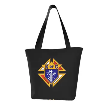 Knights Of Columbus Apsipirkti Tote Krepšys Moterims Kawaii Drobės Peties Shopper Bags Didelių Pajėgumų Rankinės