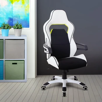 Kompiuterio Kėdės, Biuro Kėdės, Ergonomiškas Lenktynių Stiliaus Namų ir Biuro Kėdė, Balta