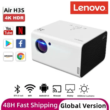 Lenovo Thinkplus Oro H3S Projektorius 9500 Liumenų Mini LED Nešiojamų Full HD 1080P 4K Beamer Belaidžio Ekrano Keystone Korekcija