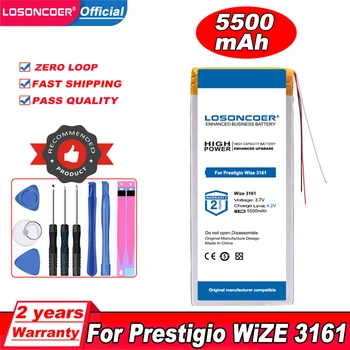 LOSONCOER 5500mAh Baterija Prestigio Wize 3161 3G Li-Polimero Pakeitimo 