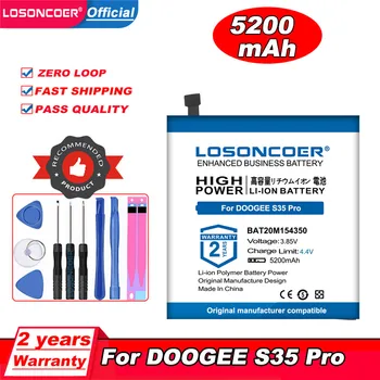 LOSONCOER Baterija 5200mAh Už Doogee S35 Pro Mobiliojo Telefono Baterija