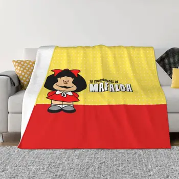 Mafalda Amino Megzti Vilnos Antklodė Kawaii Animacinių filmų Šiltas Mesti Antklodę už Lėktuvas Kelionės Miegamasis Antklodė