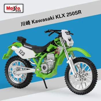 Maisto 1:18 Kawasaki KLX 250SR Lydinio Sporto Motociklo Modelis Diecast Metal Žaislas Gatvės Lenktynių Motociklo Modelio Vaikų Dovanų