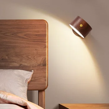 Mediniai LED Skaitymo Lemputė 3 Ryškumo Lygius Įkrovimo 360°Sukimosi Reguliuojamas Jutiklinis Kontrolės Naktiniai Apšvietimo USB Naktį Šviesos