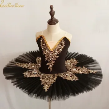 Mergina Baleto Suknelė Gulbių Ežeras Tutu Baleto Moterų Šokių Suknelė Aukso Nėrinių Ballerina Diamond Suaugusiųjų Baleto Mdc Veiklos Kostiumas