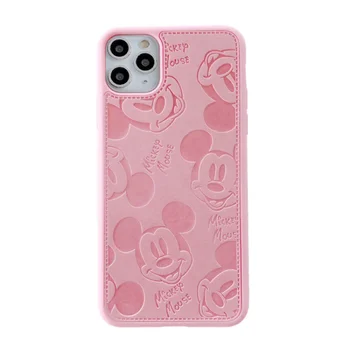 Mielas Disney Mickey Telefono dėklas skirtas iPhone 11 12 13 14 Pro Pro Max Full Protection Case Cover Odinis Minkštas Apvalkalas Saldus atsparus smūgiams