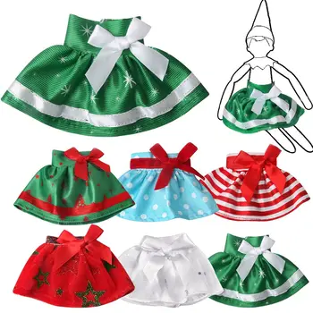 Mielas Drabužius Elf Lėlės Priedai Kalėdų Stiliaus Lėlės Raudona Žalia Balta Suknelė, Kūdikių Žaislai, Aksesuarai Sijonas Kalėdų Dovanos