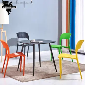 Modernus Dizainas, Lauko Didina Plastiko Valgomojo Kėdė Mados Paprastos Konstrukcijos Kamino Kavinė Kėdė Restoranas Kėdė Laukia Kėdė