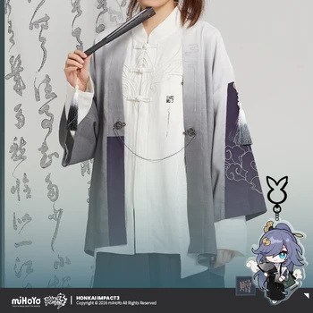 Moterų, Vyrų, Vasaros Atsitiktinis, Kietas Streetwear Honkai Poveikis 3 Fu Hua Žaidimas Anime Kimono Haori Prarasti Viršūnes Mados Cosplay Kostiumų Dovana