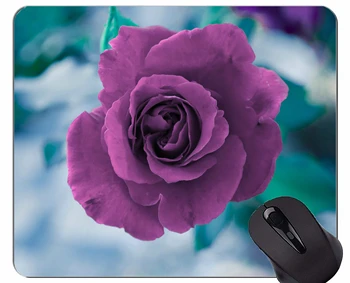 Natūrali Guma Pelės Mygtukai Išspausdintas su Makro rožių gėlių -Siūlės Kraštai