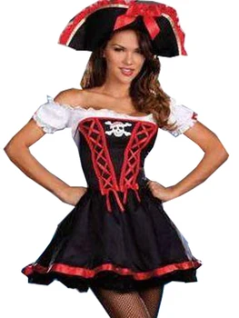 Nauja Seksuali Moteris Klasikinis Piratų Kostiumai Deluxe Piratų Fancy Dress Suaugusiųjų Cosplay Helovinas Kostiumai
