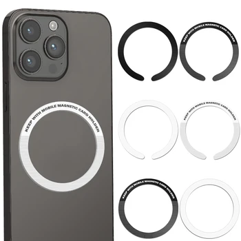 Naujas 5vnt Magnetinės Metalo Plokštelės Žiedo Magsafe Belaidis Kroviklis Metalo Lakštų Lipdukas Magnetas Automobilinis Telefono Laikiklis iPhone Samsung