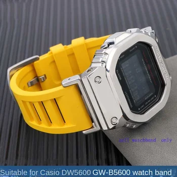 Naujas Fluoro guma watchband G-SHOCK Casio mažas langelis GM-5600 DW5600 DW5610 serijos Gumos, silikono dirželis žiūrėti 16mm