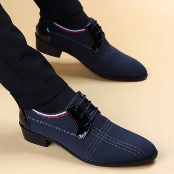 Naujas oficialias verslo atsitiktinis odiniai batai Britų didelio dydžio vyriškų vieną batų kvėpuojantis neslidus vyriški vestuviniai bateliai