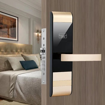 Naujas Stilius Aliuminio Lydinio, Smart Hotel Durų Užrakto Sistema Kaina Rf Kortelės Elektroninių Viešbutis Durų Rankenos, Užraktai