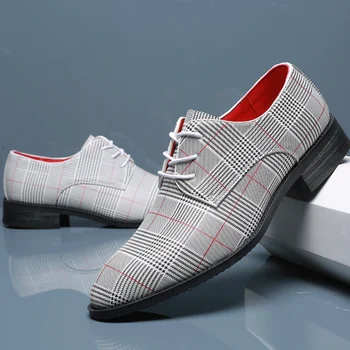 Nauji didelio dydžio vyriški odiniai batai korėjos versija smailus pirštas britų verslo nėriniai-up vairavimo batai vyriški vieną batai