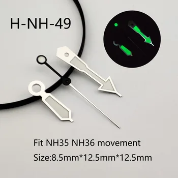 nh35 rankas žymiklį Sidabrinė adata žalios šviesos, Laikrodžių priedai,tinka nh35 Antra Rankas nh36 judėjimo Visi