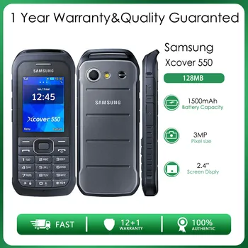 Originalus, Atrakinta Samsung Xcover 550 B550H 3G 128MB Mini-SIM 3MP 2.4