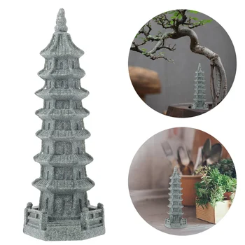 Pagoda Sodo Miniatiūrinės Skulptūros Dekoro Lauko Bokštas Papuošalai Mini Zen Ornamentu Japonų Bonsai Žibintai Azijos Skulptūra Apdaila