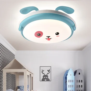 Paprasta kūrybos vaikų lempa, šiltas miegamasis lempa, berniukas, mergaitė, vaikų kambario lubų lempa asmenybės animacinių filmų lempa lempos kambarys