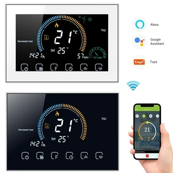Parduodu karšto Smart home Wifi Termostatas Elektros/Vandens Grindų Šildymo Namo Temperatūros Reguliatorius Darbui su Alexa, Google 