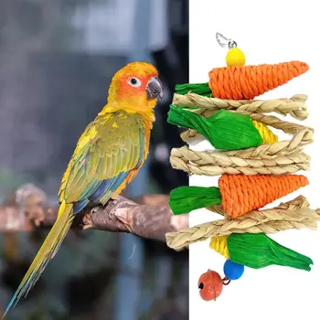 Paukščių Žaislas su Bell Išskirtinį Šlifuoti Nagus, Kukurūzų Formos Paukštis Papūga, Žaisti Žaislas Papūga Žaislas Naminių Reikmenys
