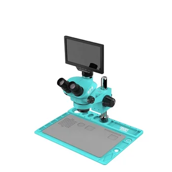 Perlas Stereo Mikroskopas 7-50X Nuolat Zoom Mobiliojo Telefono Pcb plokštės Litavimo Bendra Tikrinimo Didinamuoju Stiklu