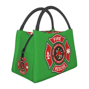 Priešgaisrinės Gelbėjimo Ugniagesiai Izoliuoti Pietūs Krepšiai Moterų Resuable Šilumos Aušintuvas Bento Box Darbo Kelionės