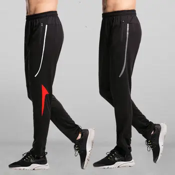 Quick Dry Sportinės Kelnės Jogger Kelnės, vyriški Bėgimo Sweatpants Liesas Futbolo Jojimo Mokymo Legging Užtrauktukas Gimnastikos Fitneso Kelnės