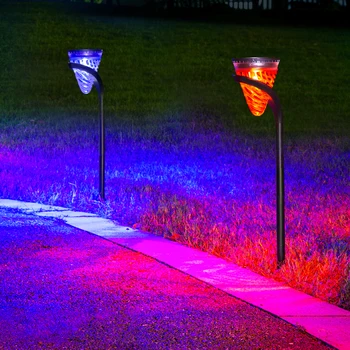 RGB Spalvinga Sodo Saulės Šviesos LED Šviesos Lauke, Saulės Kelias Vejos Lempos Sodo Dekoro Landšafto Apšvietimo Vandeniui