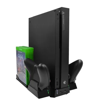 Ruitroliker Multi funkcinis Xbox one X Vertikalus Stovas su įkroviklio dokas ir vėsinimo ventiliatorius standand Diskų Laikymo