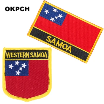 Samoa Vėliava išsiuvinėti pleistrai vėliavos pleistrai nacionalinės vėliavos lopai Lopai Drabužius PASIDARYK pats Apdailos PT0151-2