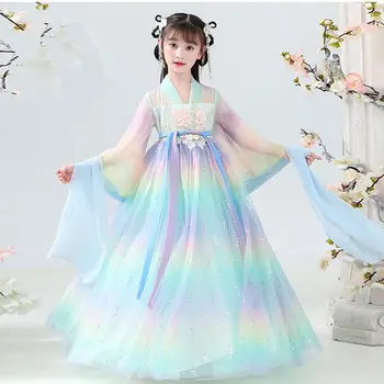 Senovės Kinų Kostiumas Vaikas Vaikas Fairy Dress Cosplay Hanfu Liaudies Šokio Spektaklis Drabužių Kinų Tradicinė Suknelė Mergaitėms