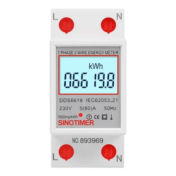 SINOTIMER DDS6619-008 LCD Skaitmeninis Ekranas Wattmeter Energijos Suvartojimas Elektros Energijos Skaitiklis