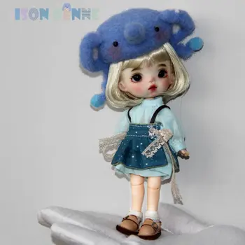 SISON BENNE 1/12 Mini BJD Doll, Rankų darbo, Pilnas Komplektas Mielas 6.3 Mergina Lėlės Vaikams 