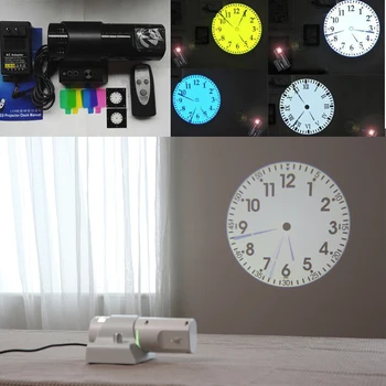 Su Nuotolinio Valdymo pultu Spalvotų Analoginis Skaitmeninis LED Šviesos Sienos Projekcija Laikrodis Miegamojo Kambarį Namo Apdaila
